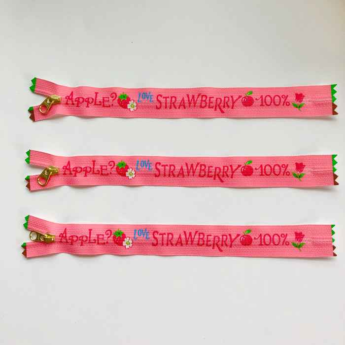 Language of Fruits Zipper - Pink - Atsuko Matsuyama - YKK