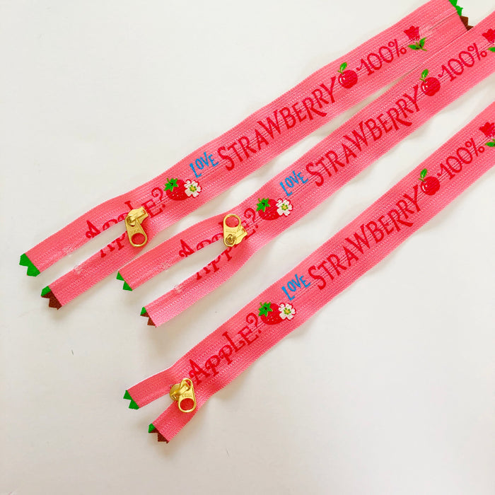Language of Fruits Zipper - Pink - Atsuko Matsuyama - YKK