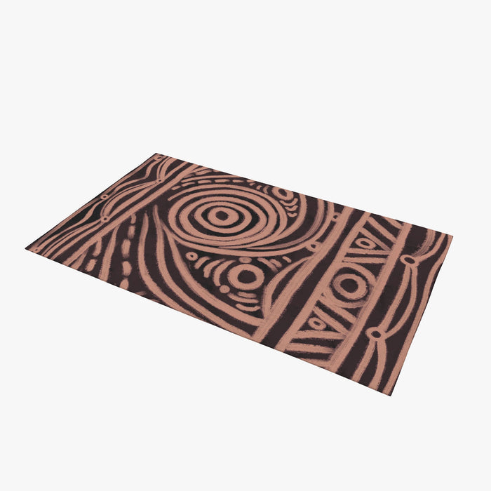 Large Area Rug, Durable Rug, Rectangle Rug, Beige And Black Rug, Abstract Rug, Contemporary Rug, Floor Rugs, Made In Usa, Flat Woven Rug