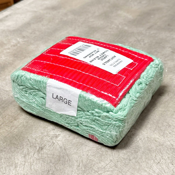 LARGE GREEN BLEND MOP W/ 5" BAND, LOOPED & BANDED
