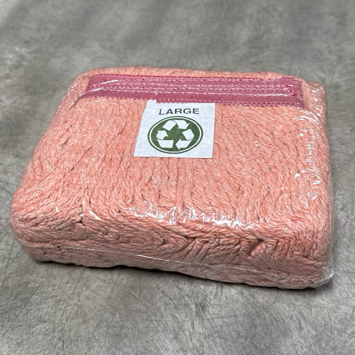 LARGE ORANGE BLEND MOP W/ 1" BAND, LOOPED & BANDED