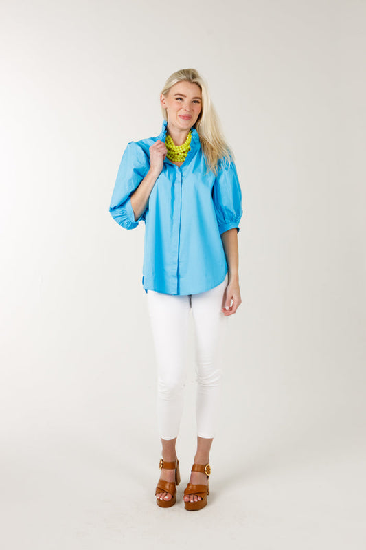 Laura Top-Solid Swim Cap Blue