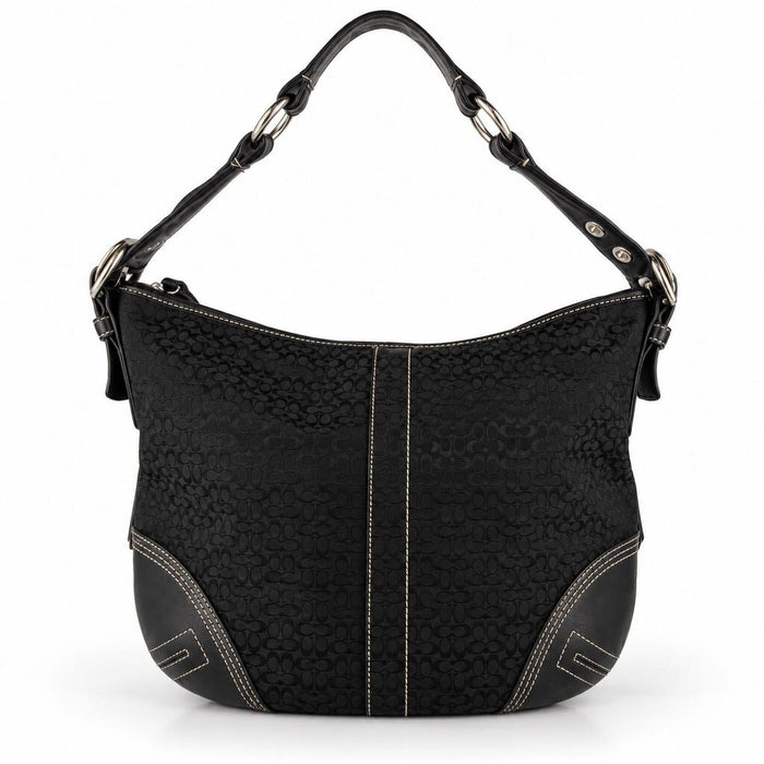 Leather / Canvas Adjustable Hobo Handbag