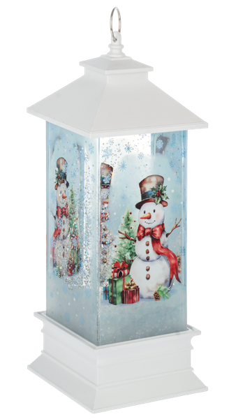 LED Light Up Shimmer Snowman Lantern