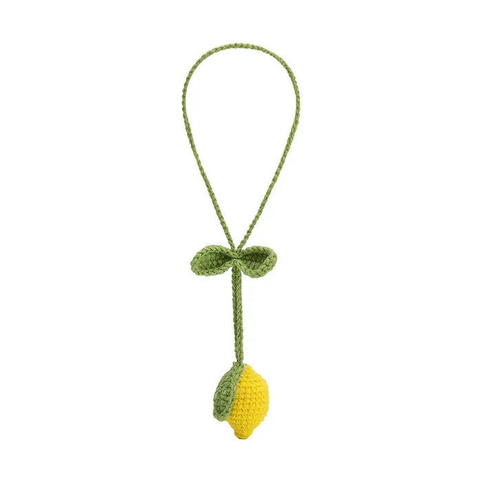 Lemon Hand Crochet Bag Charm