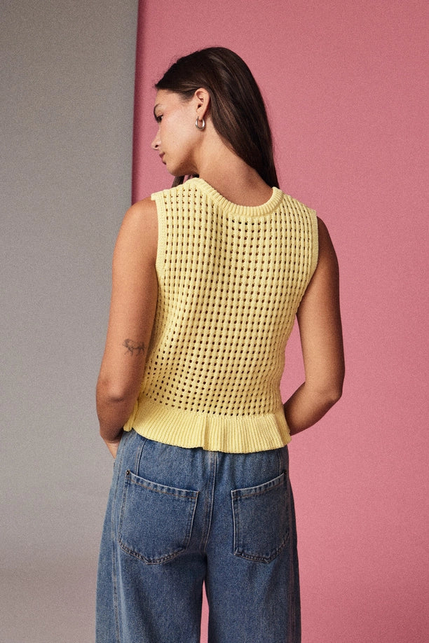 Lemon Twist Peplum Top