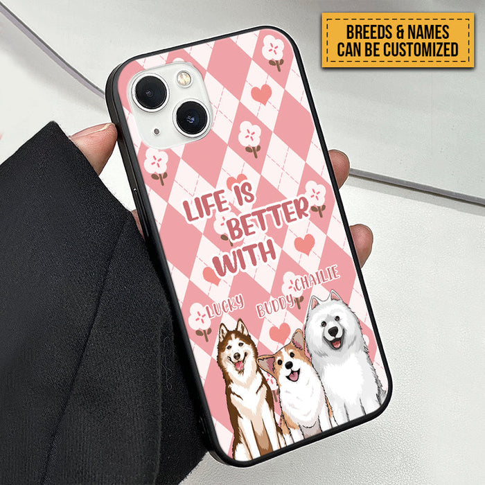 Life Is Better With Puppies - Pet Phone Case - Gift For Pet Lovers Personalized Custom Phone Case