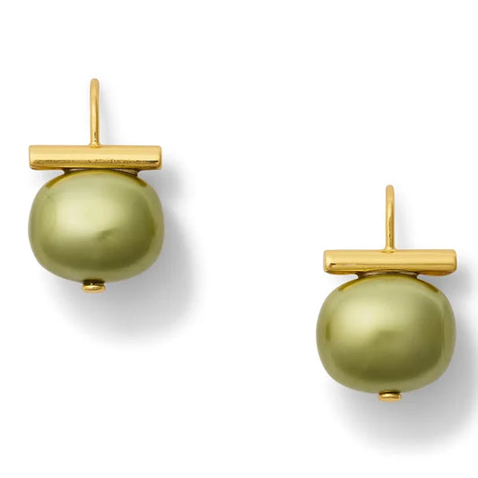Lily Pad Pearl Earrings