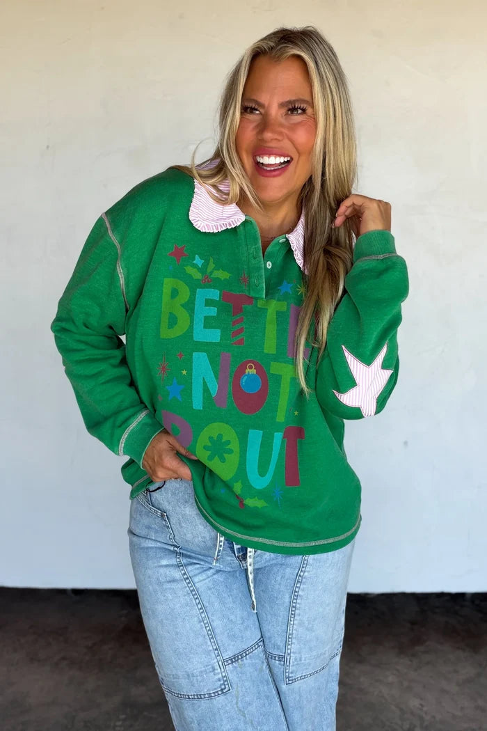 LIMITED STOCK // PREORDER: Making Spirits Bright Collared Pullover // ETA Oct - early Nov