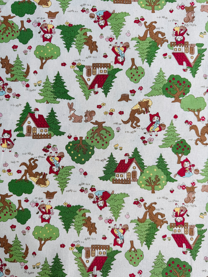 LIttle Red Kitty Hood - Natural - Kokka