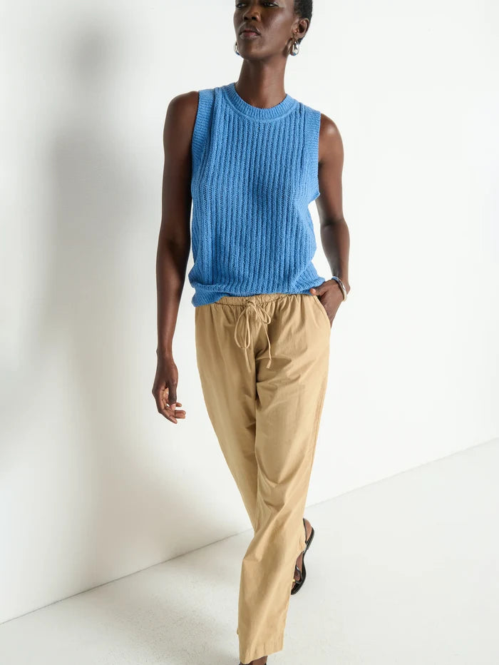 Lucia Tie Waist Pant-Toffee
