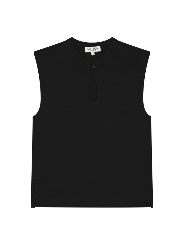 Luna Keyhole Tank-Jet Black