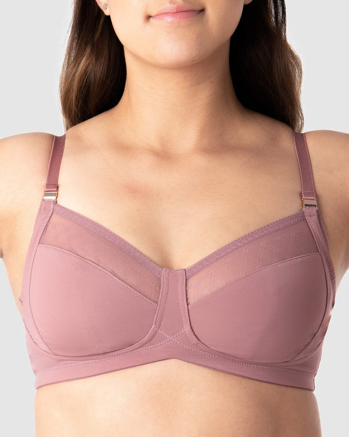 HOTMILK COM LUNAR ECLIPSE ANTIQUE ROSE NURSING BREASTFEEDING MATERNITY  BRA - WIREFREE