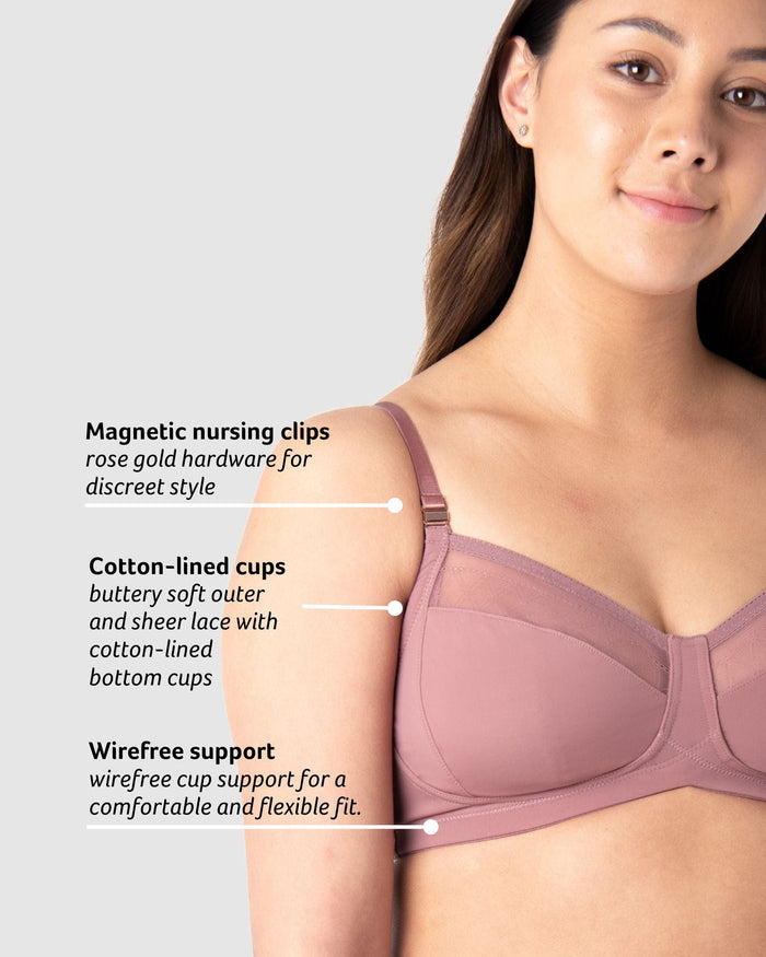 Lunar Eclipse Nursing Bra - Antique Rose