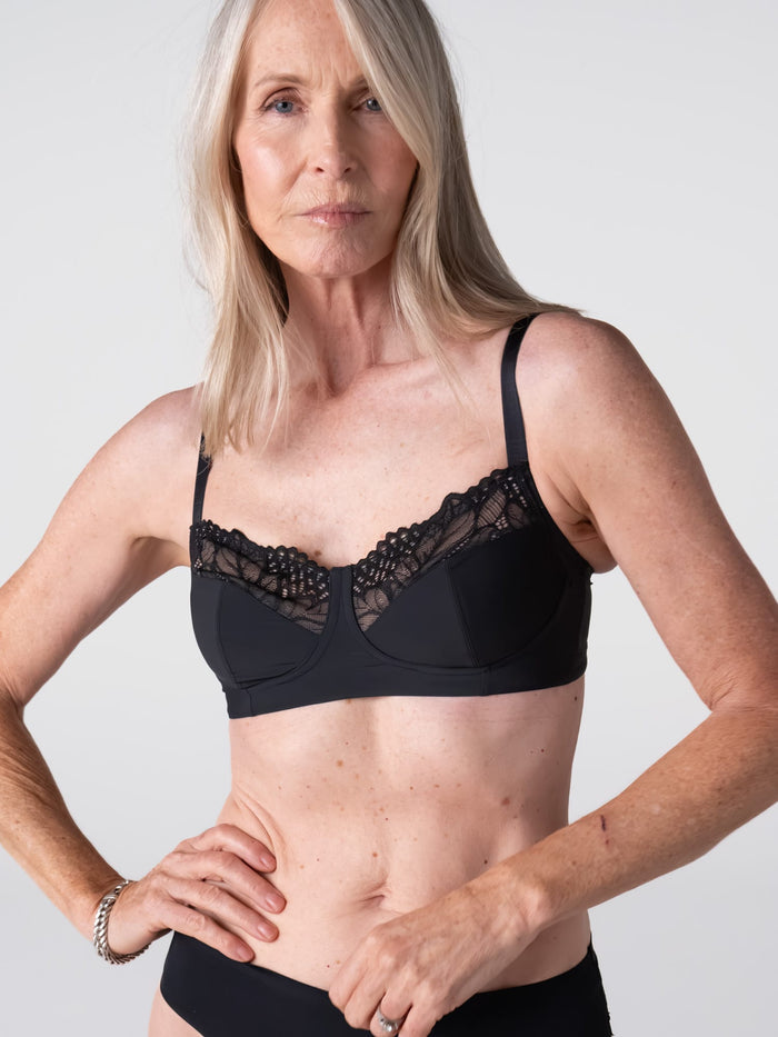 Luxe Wirefree Full Cup Bra - Black