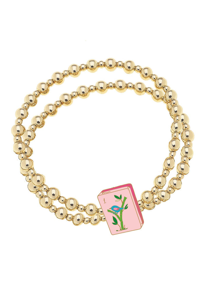 Mahjong Bead Stretch Bracelet