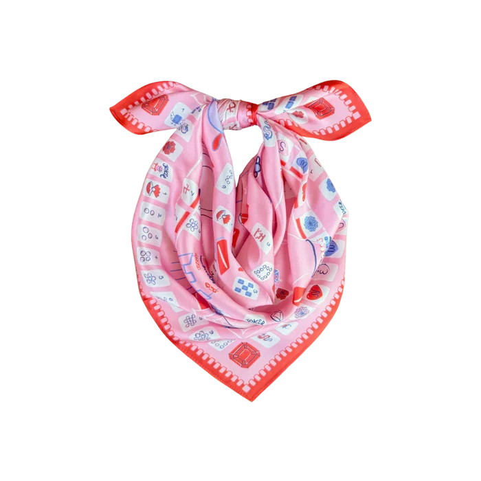 Mahjong Silk Scarf