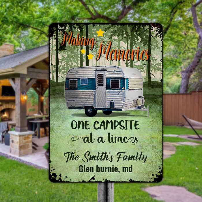 Making Memories - Personality Customized Metal Sign - Gift For Camping Love Camping Family
