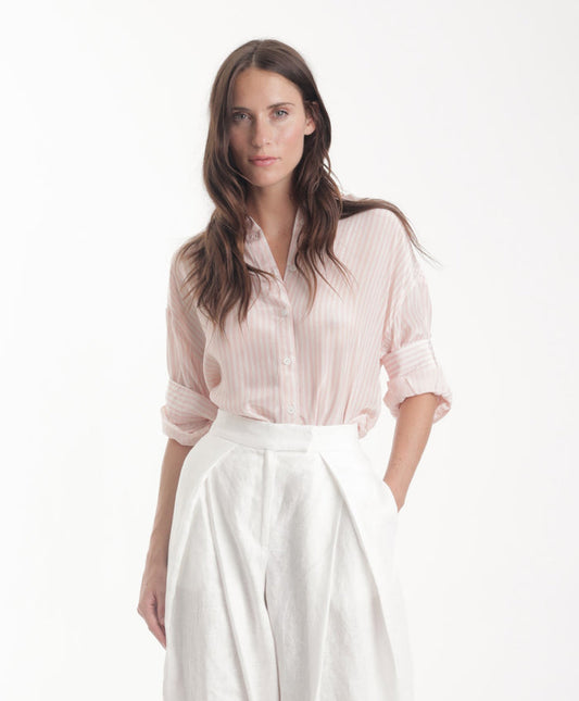 Malaga Pink/White Striped Top
