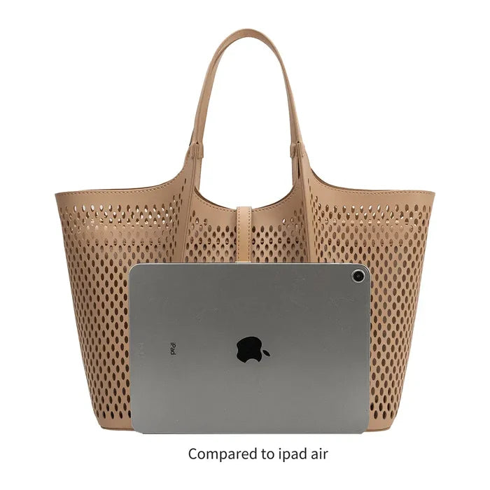 Malia Nude Laser Cut Tote Bag