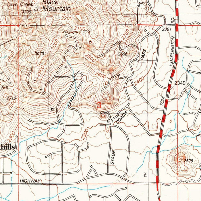Map of Cave Creek, Arizona by USGS, 2004 – Carefree & Cave Creek Regional Park