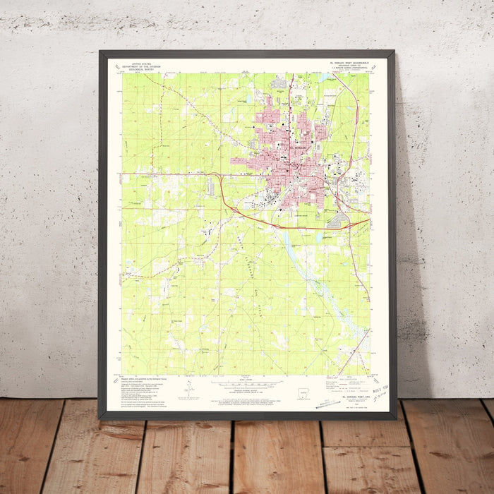 Map of El Dorado, Arkansas by USGS, 1981 – Smackover, Calion & Ouachita River