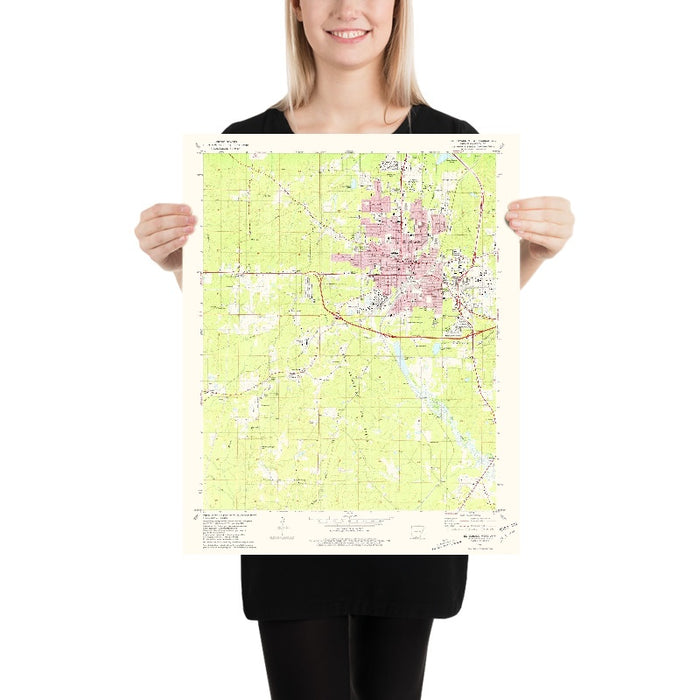 Map of El Dorado, Arkansas by USGS, 1981 – Smackover, Calion & Ouachita River
