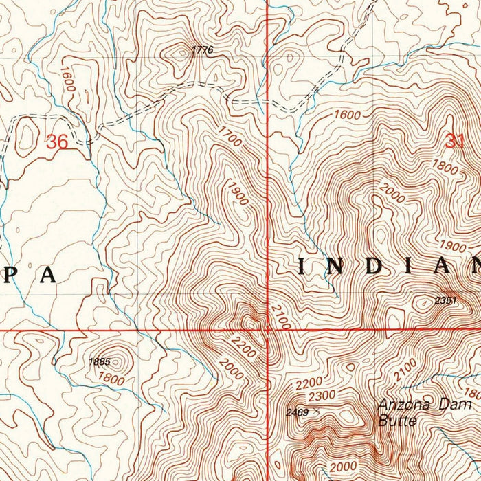 Map of Fountain Hills, Arizona by USGS, 2004 – Fort McDowell, Salt River & Tonto National Forest