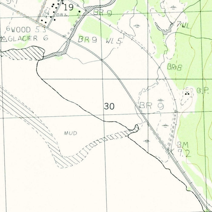 Map of Girdwood, Alaska by USGS, 1984 – Turnagain Arm, Chugach State Park & National Forest