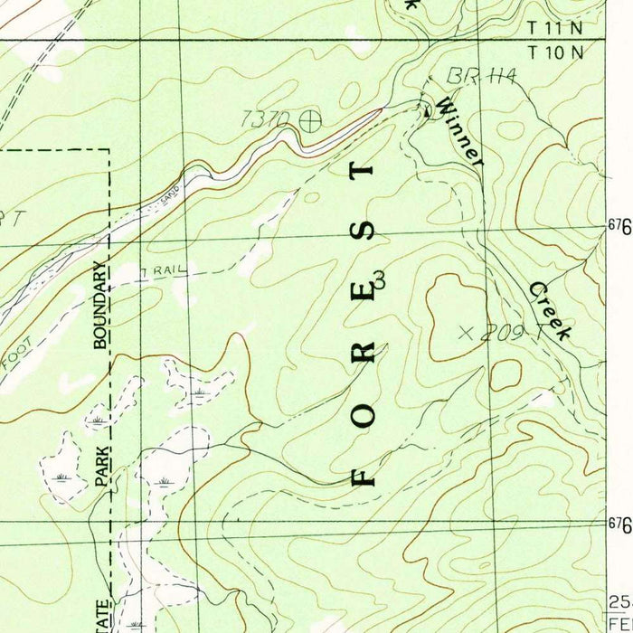 Map of Girdwood, Alaska by USGS, 1984 – Turnagain Arm, Chugach State Park & National Forest