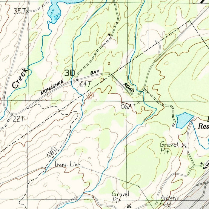 Map of Kodiak D-2 SE, Kodiak Island, Alaska by USGS, 1987 – Kodiak City, Chiniak Bay, Monashka Bay