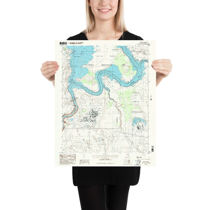 Map of Page, Arizona by USGS, 1985 – Lake Powell, Glen Canyon & Colorado River