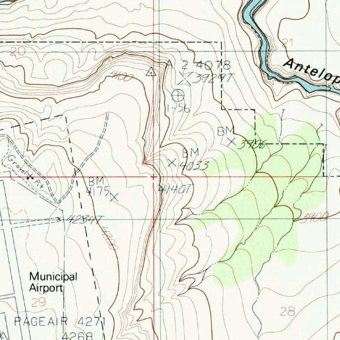 Map of Page, Arizona by USGS, 1985 – Lake Powell, Glen Canyon & Colorado River