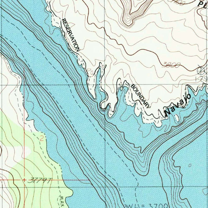 Map of Page, Arizona by USGS, 1985 – Lake Powell, Glen Canyon & Colorado River