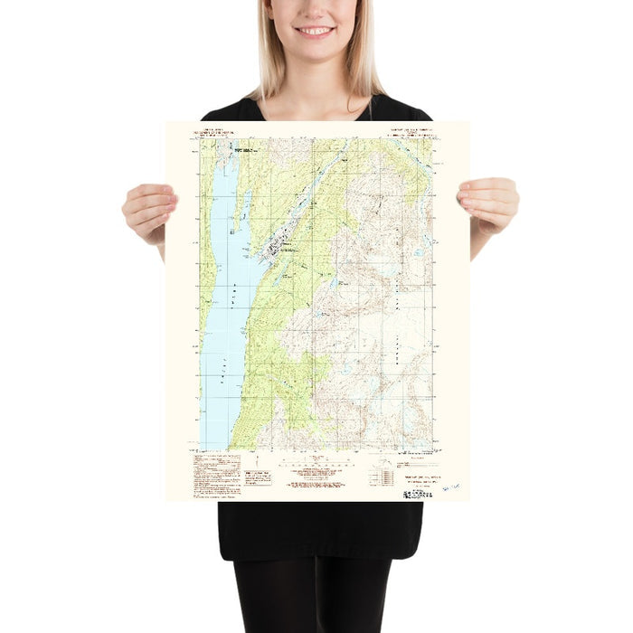 Map of Skagway, Alaska by USGS, 1991 – Taiya Inlet, White Pass & Klondike Gold Rush NHP