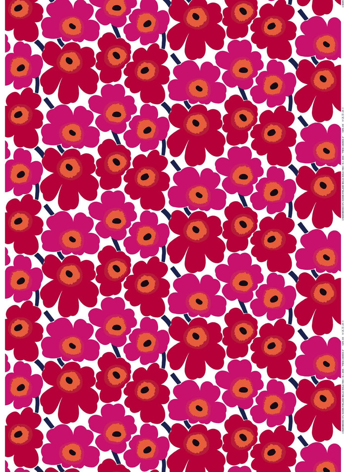 Marimekko Pieni Unikko Red Fabric - Nordic Labels