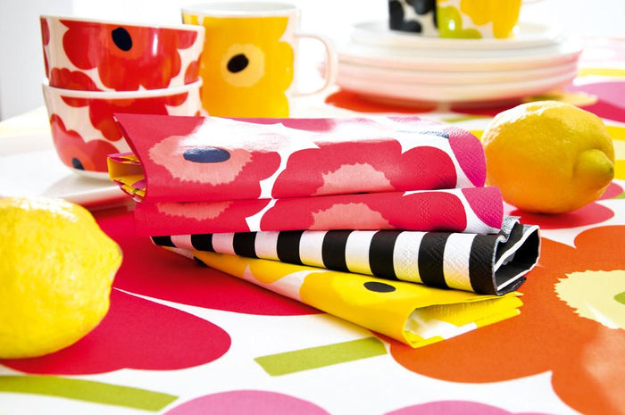Marimekko Unikko Red Cocktail Napkins