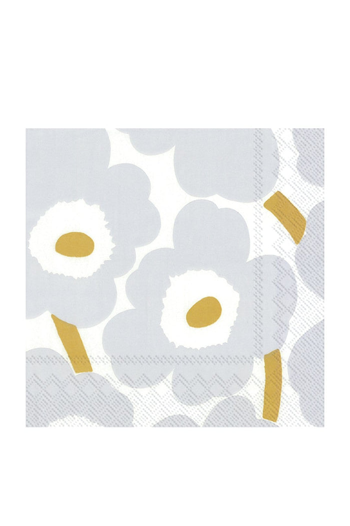 Marimekko Unikko Silver Cocktail Napkins