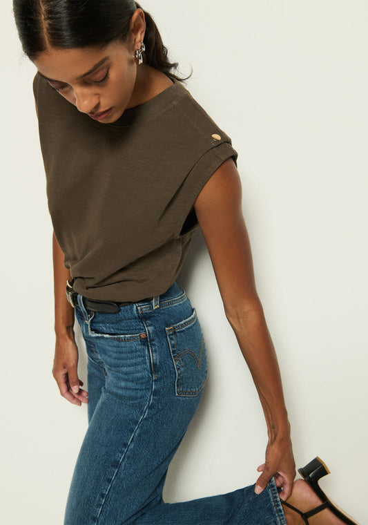 Marina Muscle Tee - Espresso