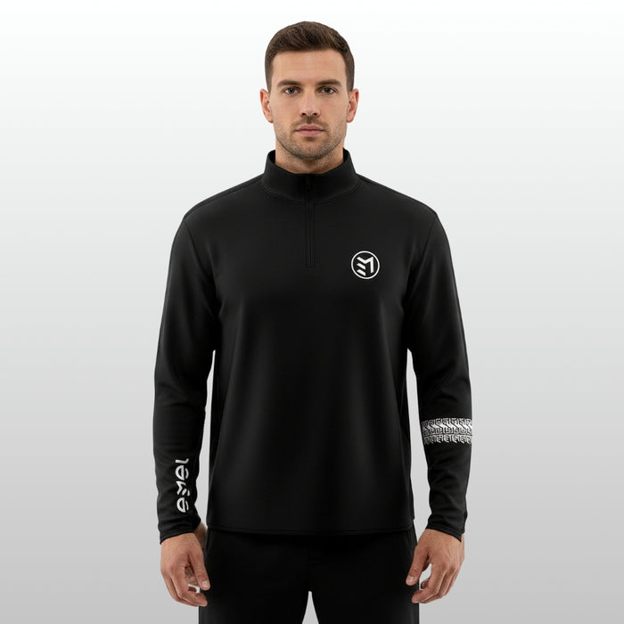 MAVAM MID LAYER QUARTER ZIP BLACK