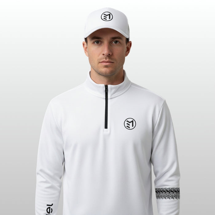 MAVAM MID LAYER QUARTER ZIP ICE WHITE