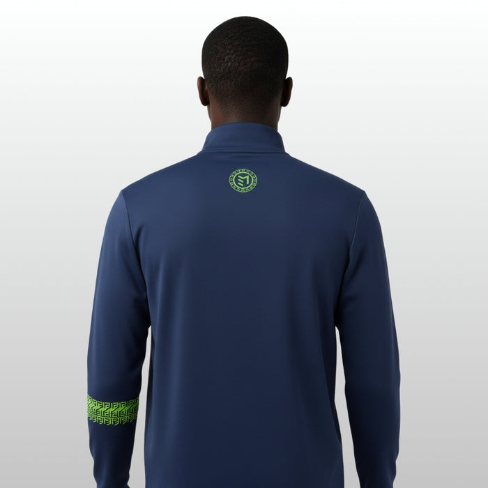 MAVAM MID LAYER QUARTER ZIP NAVY BLUE
