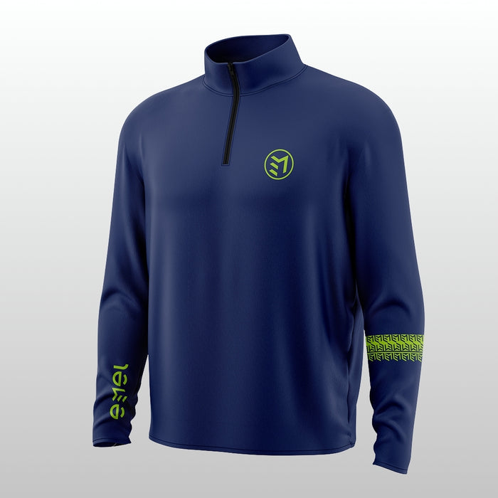 MAVAM MID LAYER QUARTER ZIP NAVY BLUE