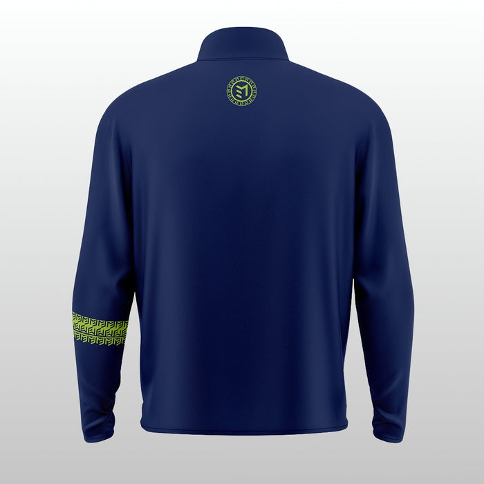 MAVAM MID LAYER QUARTER ZIP NAVY BLUE