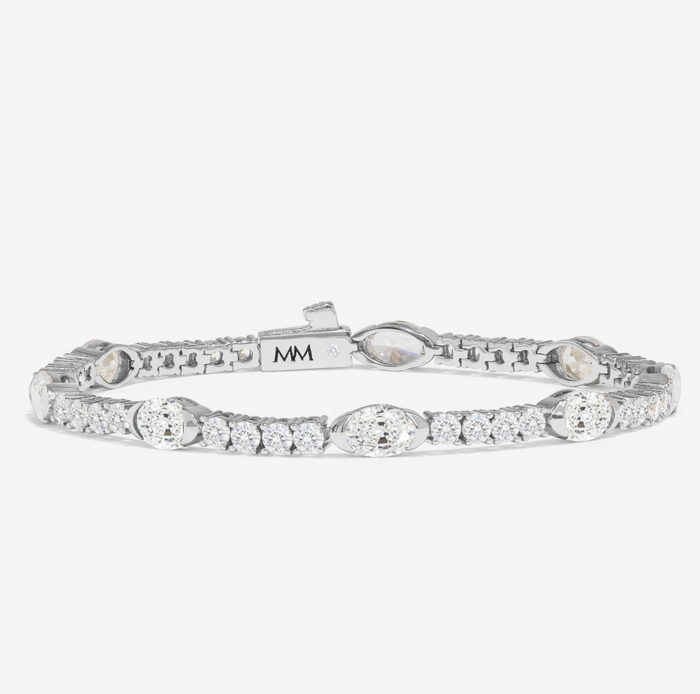 Maven Tennis Bracelet-Silver Bracelet 7.5