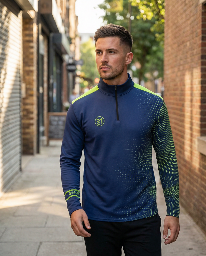 MAVSTAR MID LAYER QUARTER ZIP NAVY BLUE