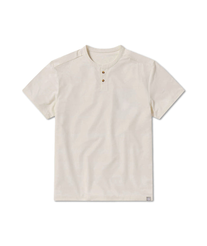 Max Comfort Short Sleeve Henley - Oatmeal