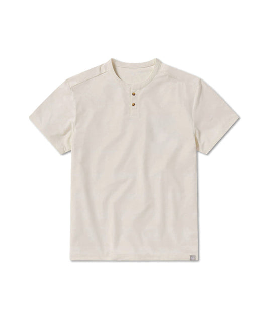 Max Comfort Short Sleeve Henley - Oatmeal