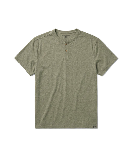 Max Comfort Short Sleeve Henley - Spanish Moss
