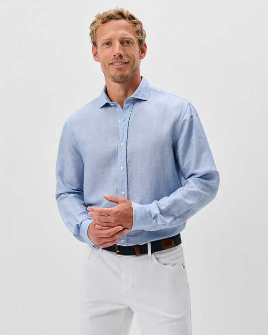 McCarthy Linen Blend Shirt - Malibu